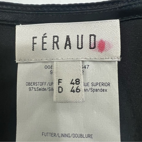 Feraud Women’s Size 16 Black 97% Silk Top Layering Office Capsule Normcore - Picture 3 of 6